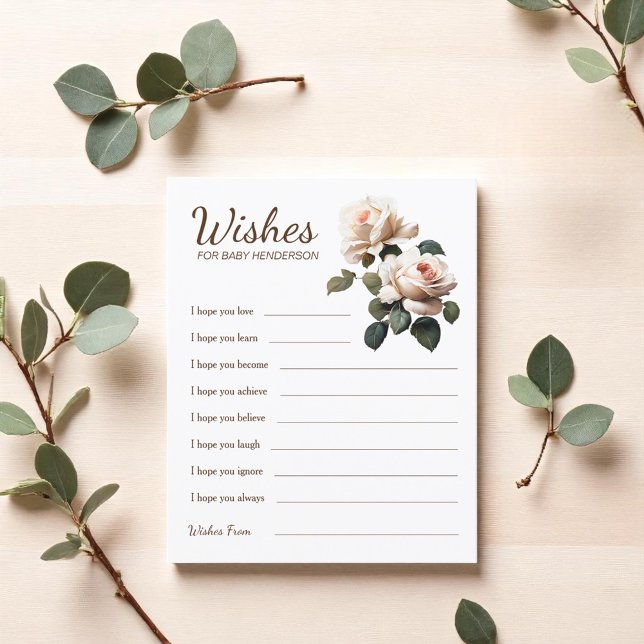 Tea Roos Baby shower wensen voor Baby (Tea Rose Baby Shower Wishes For Baby)