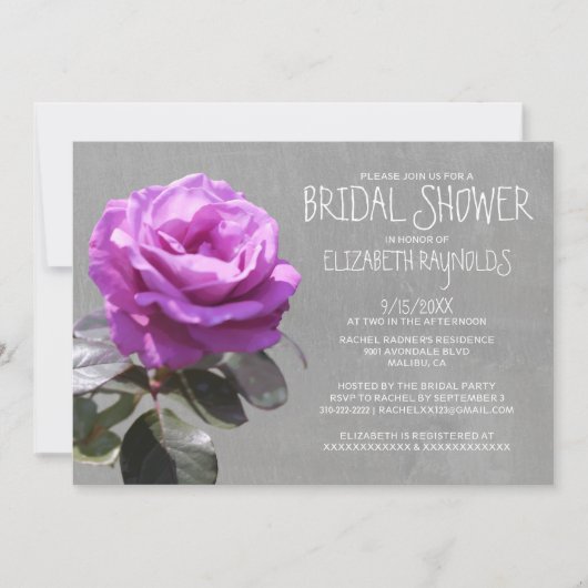 Tea Roos Bridal Shower Invitations Kaart (Voorkant)