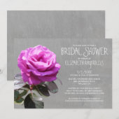 Tea Roos Bridal Shower Invitations Kaart (Voorkant / Achterkant)