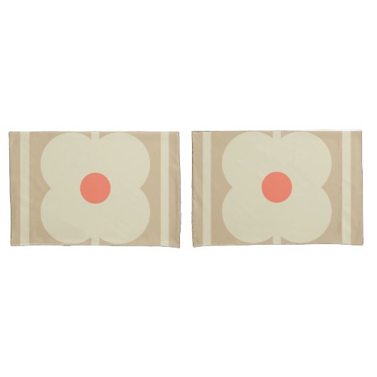 Tea Roos, Giant Abacus Flowers, retro stijl Kussensloop (Voorkant-Set)