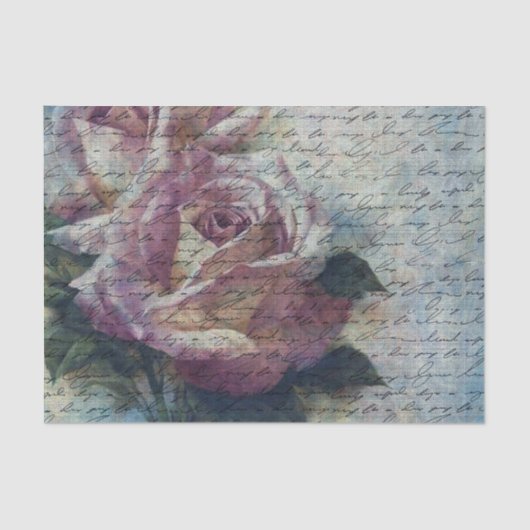 Tea Roos  Handschrift Ephemera Ontkoppeling Tissuepapier (Voorkant)