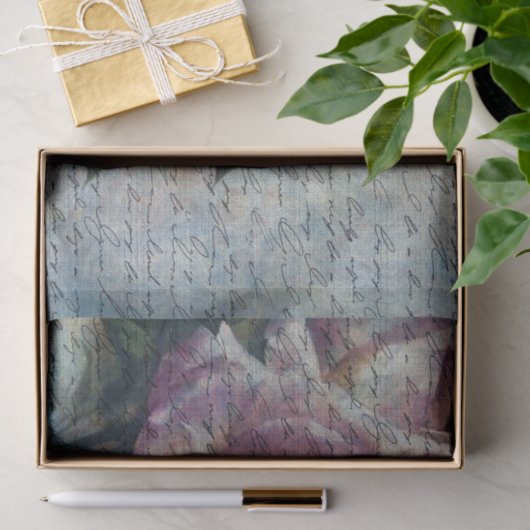 Tea Roos  Handschrift Ephemera Ontkoppeling Tissuepapier (Geschenk)