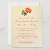 Tea roos oranje uitnodiging voor het huwelijk (Achterkant)