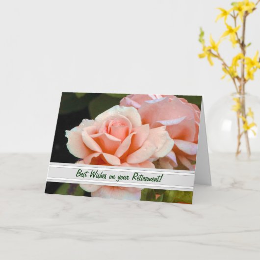 Tea Roos Retirement Wenskaart Kaart (Gele Bloem)