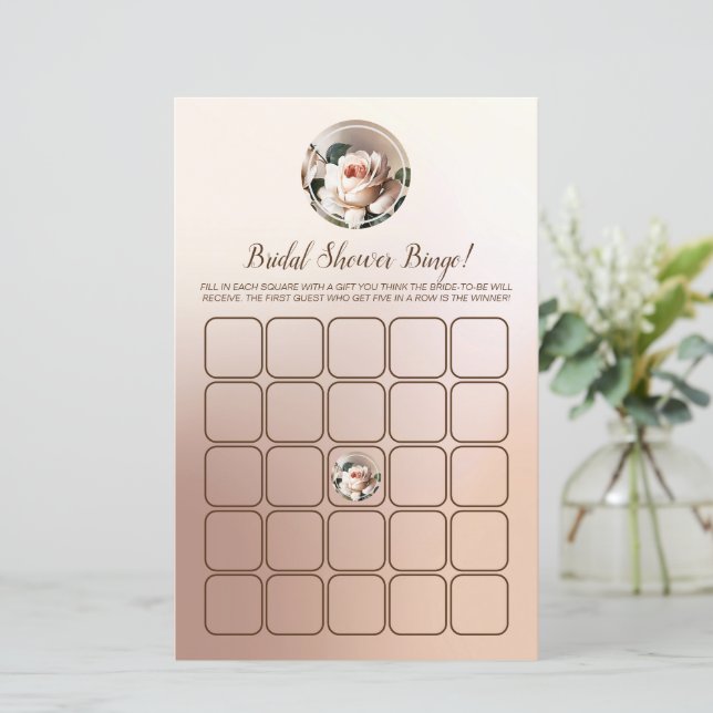 Tea Roos Vrijgezellenfeest Bingo spel (Staand voorkant)