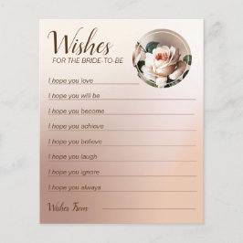 Tea Roos Vrijgezellenfeest Wishes spel