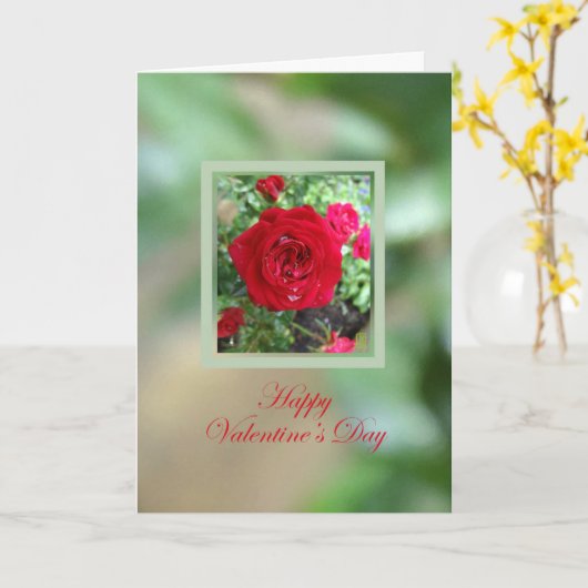 Tea Rozen Happy Valentijn Day Kaart (Gele Bloem)