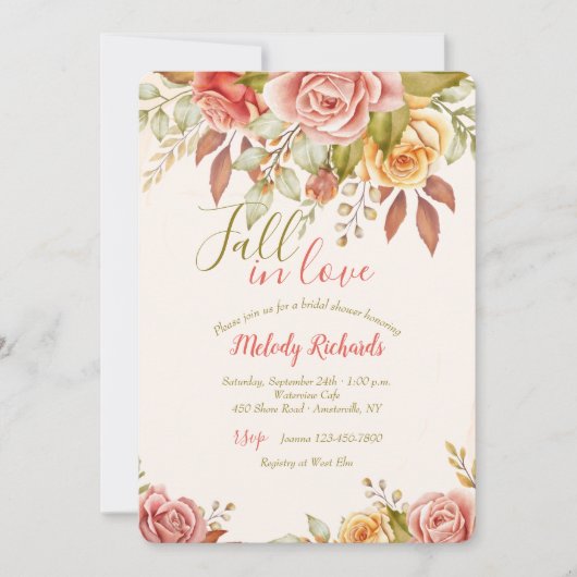 Tea Rozen Vrijgezellenfeest Kaart (Voorkant)