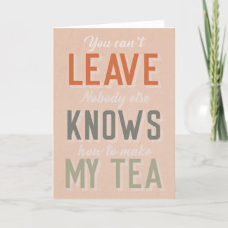 Tea run - grappige verlatkaart feestdagen kaart