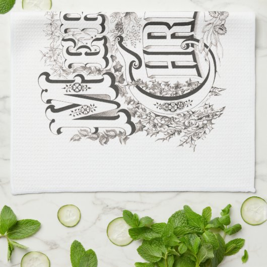 TEA SAMEN MET  "MERRY CHRISTMAS" THEEDOEK (Gevouwen)