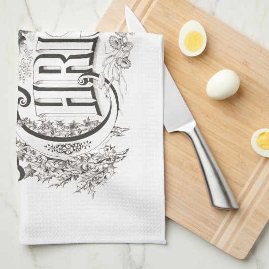 TEA SAMEN MET  "MERRY CHRISTMAS" THEEDOEK (Quarter Fold)