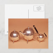 Tea-service met gelteninterieurs briefkaart (Voorkant / Achterkant)