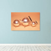Tea-service met gelteninterieurs canvas afdruk (Insitu (Houten vloer))