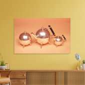 Tea-service met gelteninterieurs canvas afdruk (Insitu (Woonkamer))