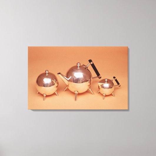 Tea-service met gelteninterieurs canvas afdruk (Voorkant)