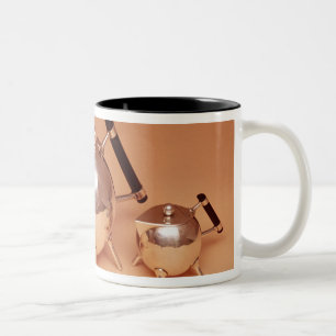 Tea-service met gelteninterieurs tweekleurige koffiemok