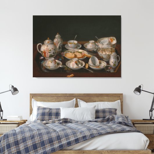 Tea set canvas afdruk (Insitu (Slaapkamer))