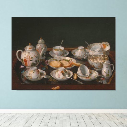 Tea set canvas afdruk (Insitu (Houten vloer))