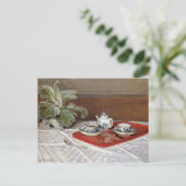 Tea Set Stilleven Claude Monet Briefkaart (Staand voorkant)