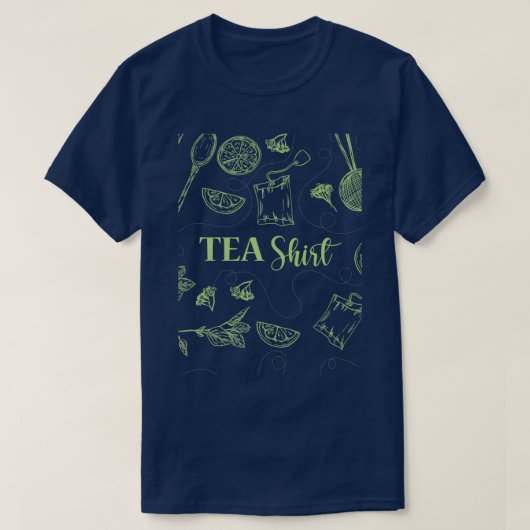 Tea Shirt Tea Lover Tea Addict (Design voorkant)