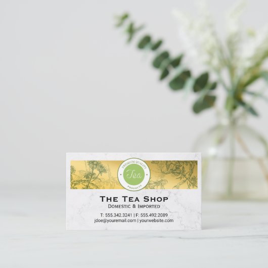 Tea Shop Kruidenthee Planten Visitekaartje (Staand voorkant)