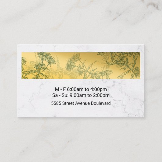 Tea Shop Kruidenthee Planten Visitekaartje (Achterkant)