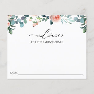 Tea Shower Advice Card voor de ouders-te-zijn