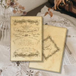  Tea Sined Rehearsal Dinner Wedding Kaart