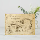 Tea Sined Vintage Wedding 1 - Rehearsal Dinner Kaart (Staand voorkant)