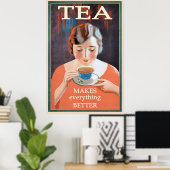 Tea slogan poster (Thuiskantoor)
