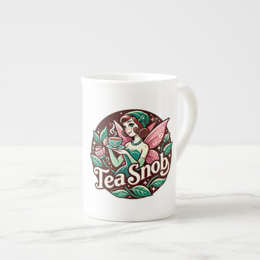 Tea Snob Fairy Porselein Kop (Voorkant rechts)