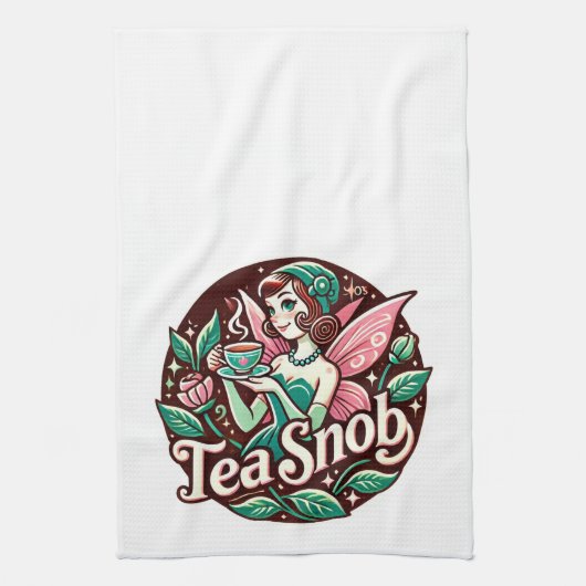 Tea Snob Fairy Theedoek (Verticaal)