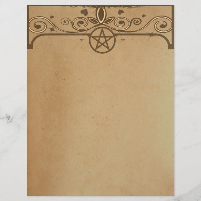 TEA STAINED PAPER Pentacle Enchanted Letterhead (Voorkant)