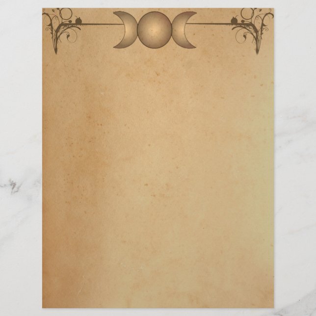 TEA STAINED PAPER Triple Moon Enchanted Letterhead (Voorkant)