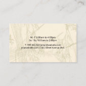 Tea Steaming Logo | theebladeren Visitekaartje (Achterkant)