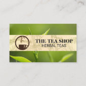 Tea Steaming Logo | theebladeren Visitekaartje (Voorkant)