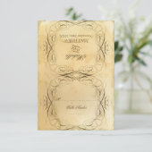 Tea Sved Vintage Wedding 1 - RSVP Response Kaart (Staand voorkant)