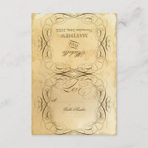 Tea Sved Vintage Wedding 1 - RSVP Response Kaart