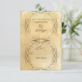 Tea Sved Vintage Wedding 1 - RSVP Response Kaart (Staand voorkant)