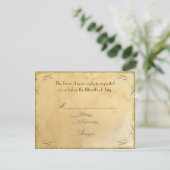 Tea Sved Vintage Wedding 1 - RSVP Response Kaart (Staand voorkant)