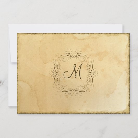 Tea Sved Vintage Wedding 1 - Uitnodiging (Achterkant)