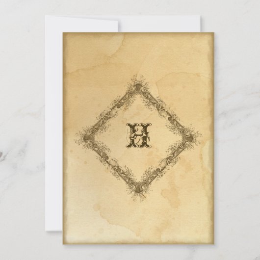 Tea Sved Vintage Wedding 2 - Uitnodiging (Achterkant)