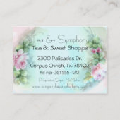 Tea & Symphony Visitekaartje (Achterkant)