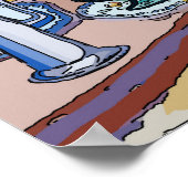 Tea Table en Flowers Poster (Hoek)