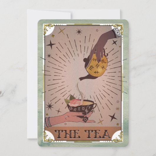  Tea Tarot Witchy Kettle Halloween Party in Kaart (Voorkant)