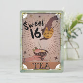  Tea tarot Witchy Kettle Sweet 16 Party in Kaart (Staand voorkant)