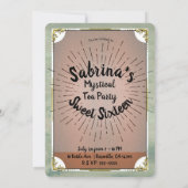  Tea tarot Witchy Kettle Sweet 16 Party in Kaart (Achterkant)