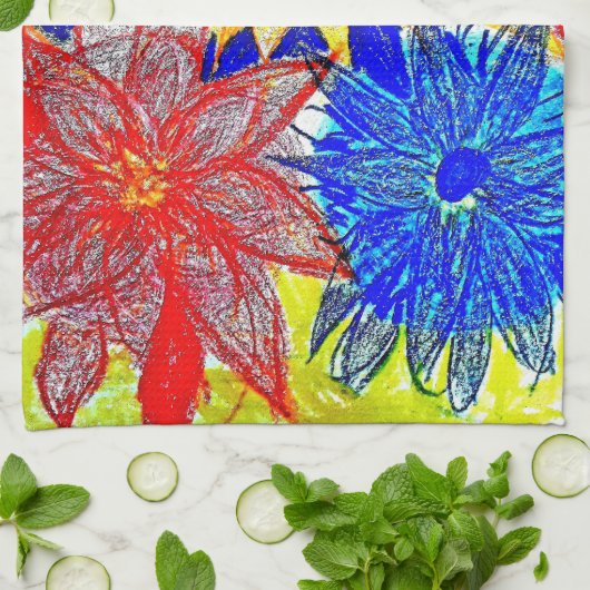 Tea Tawel primaire kleuren Theedoek (Gevouwen)