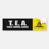 TEA - TAXED ENOUGH READY T-shirt Bumpersticker (Voorkant)