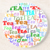 Tea Tea Tea Tea! Zandsteen Onderzetter (Voorkant)
